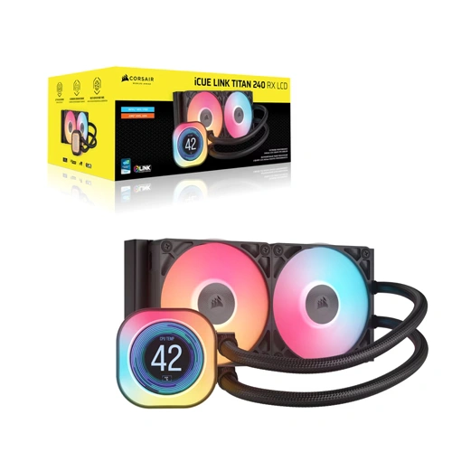 Buy CORSAIR iCUE Link Titan 240 RX RGB LCD CPU Cooler, Black